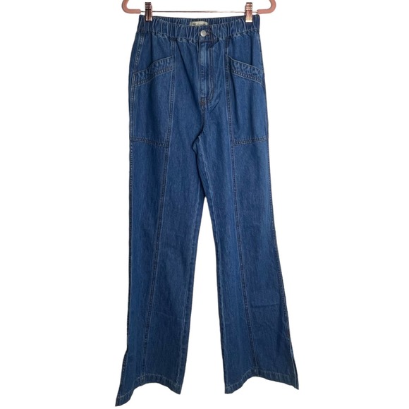 NWT Madewell Denim Pull-On Loose Flare Pants - Picture 6 of 16